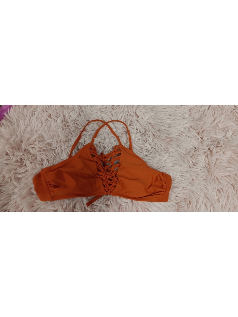 Orange bikini top